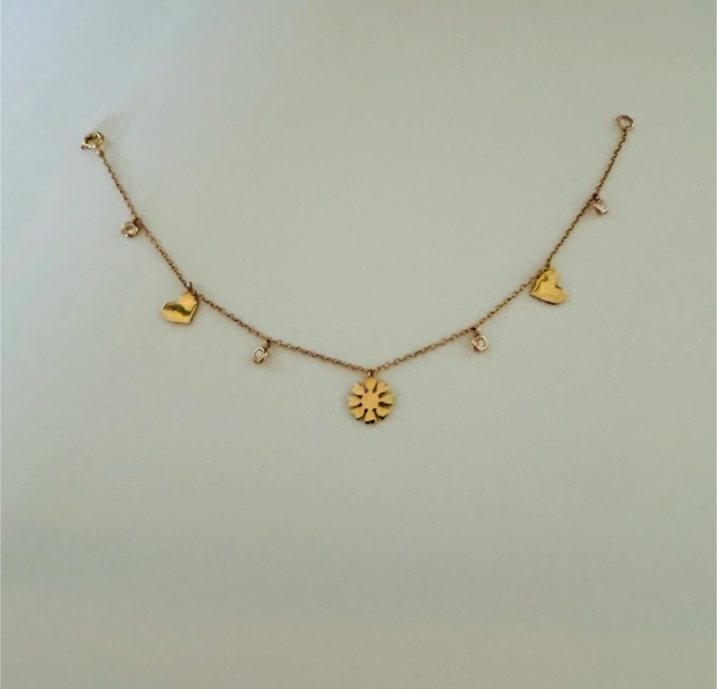 Rose Gold over Sterling Silver Bracelet with Tiny Charms - photo 2