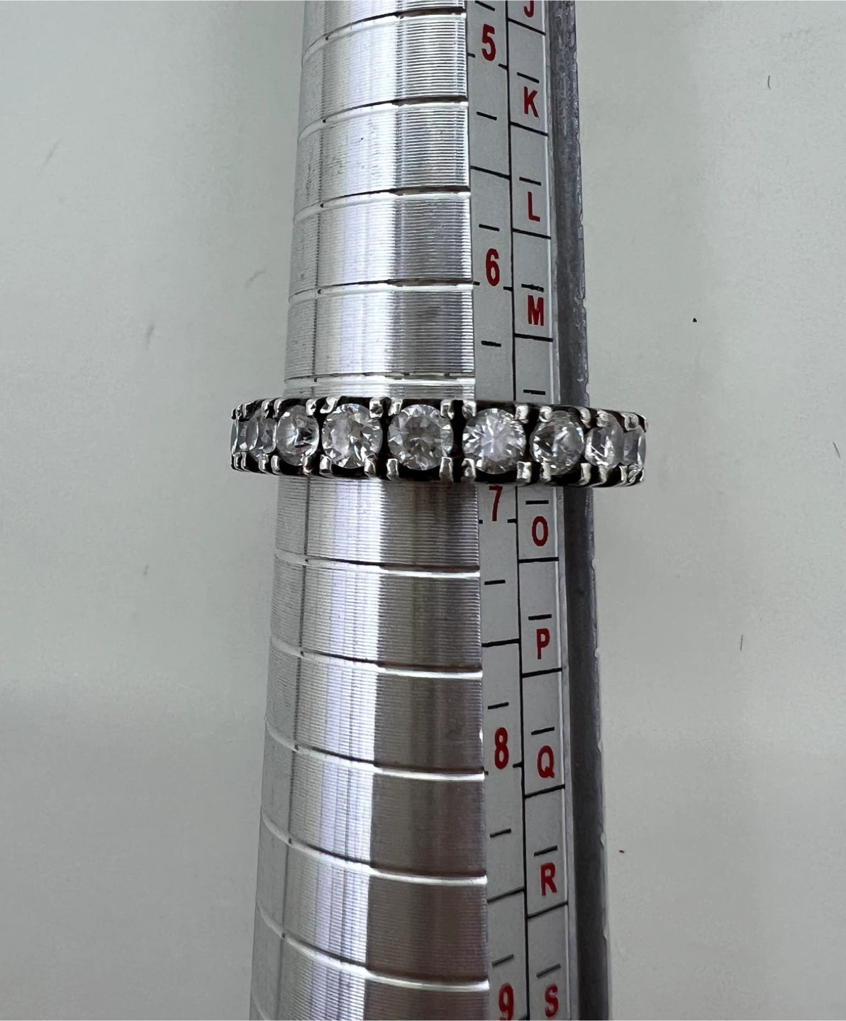 Vintage Sterling Silver Eternity Ring - photo 5