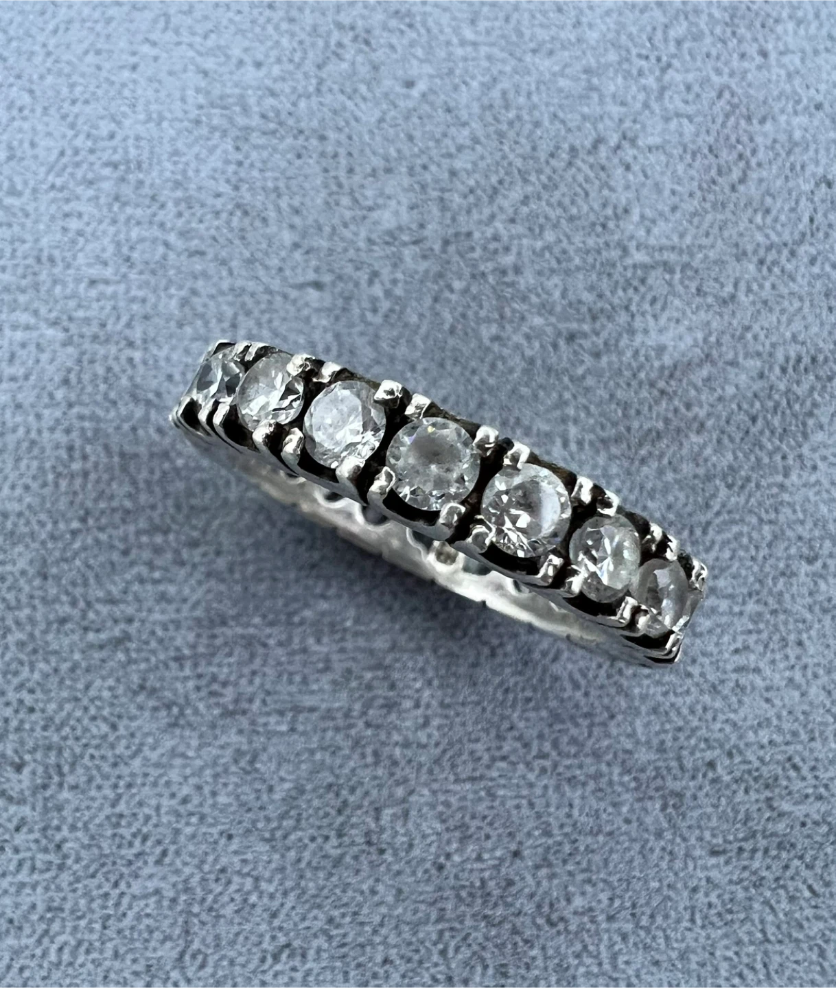 Vintage Sterling Silver Eternity Ring