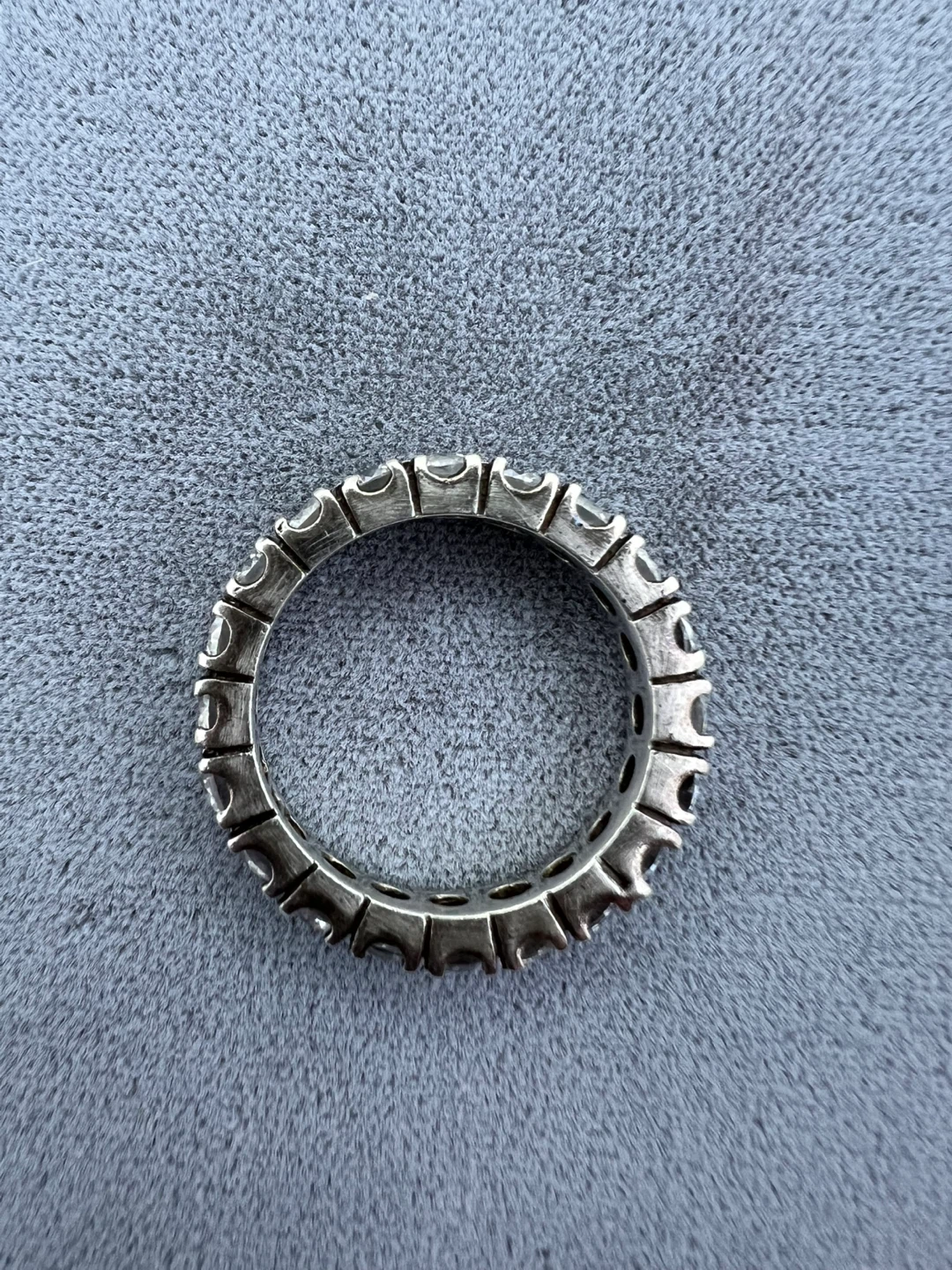 Vintage Sterling Silver Eternity Ring - photo 3