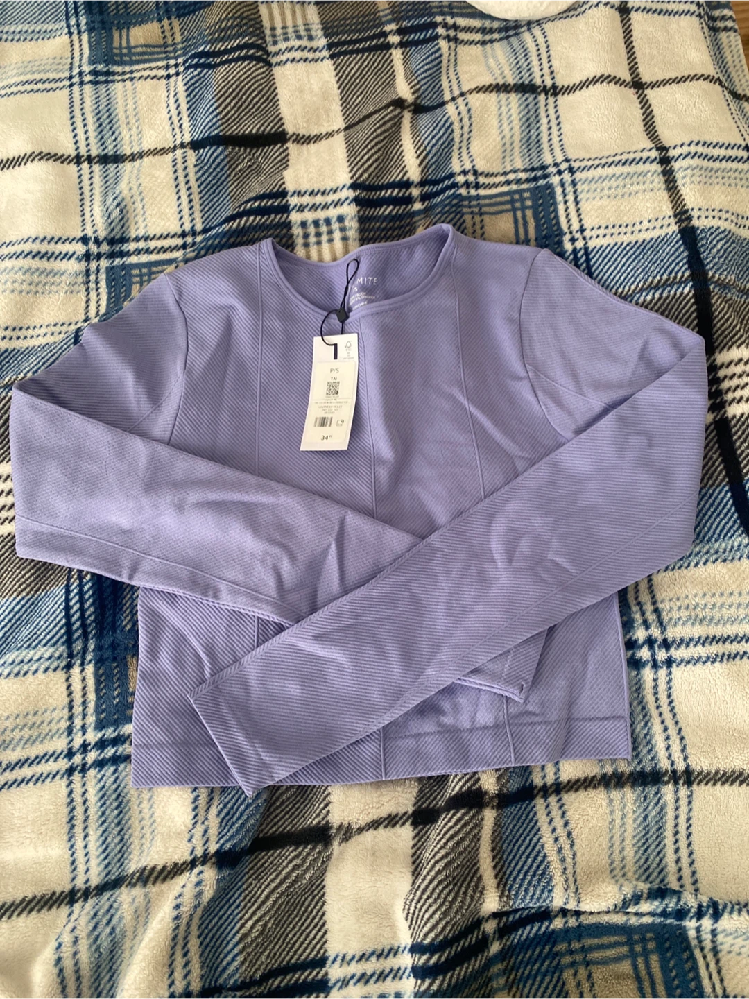 Dynamite Lavender Violet Ribbed Top - Size S