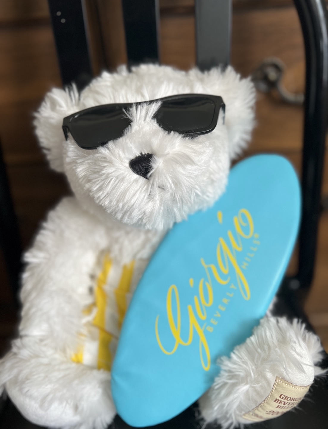 Brand New-Giorgio Beverly Hills Teddy Bear with Surfboard