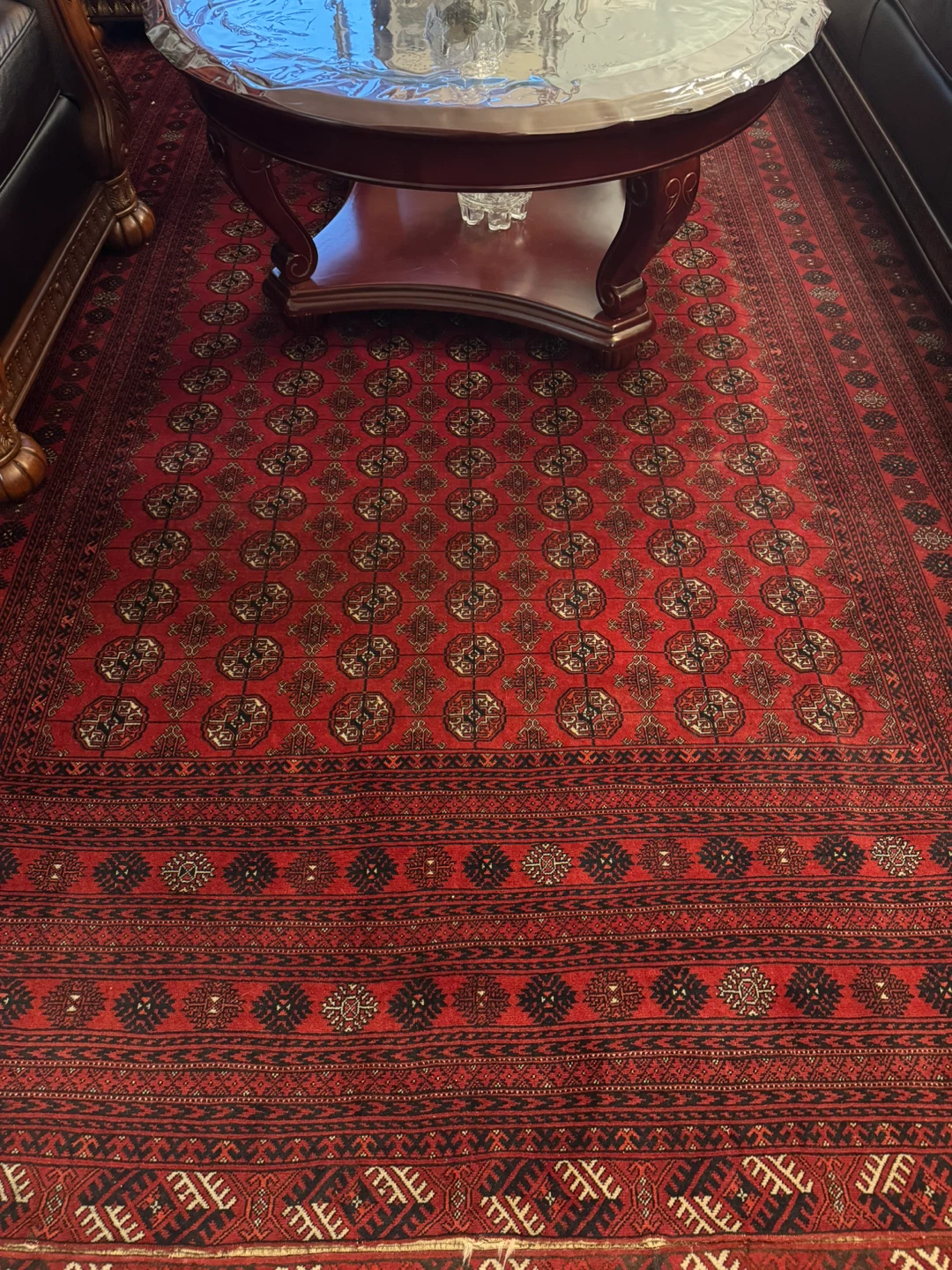 2 matching hand made Afghani rugs