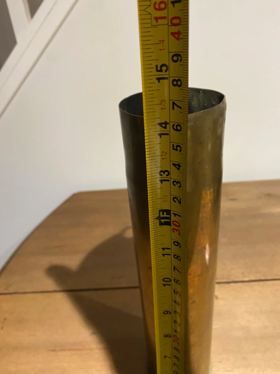 Brass Artillery  French Shell Casing 1918 - photo 2
