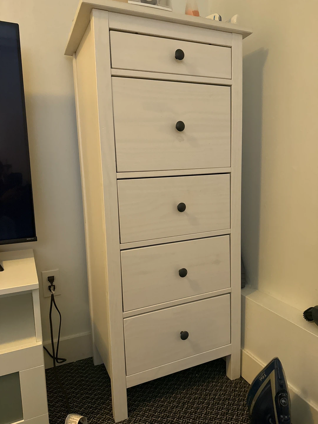 IKEA Hemnes White Stain Chest of 5 Drawers