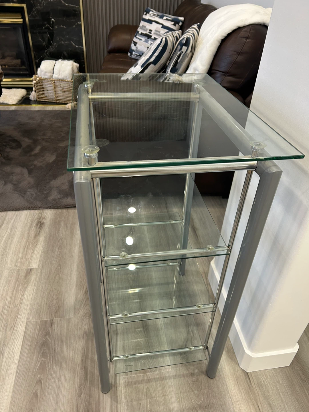 Glass Shelf End Table - photo 3