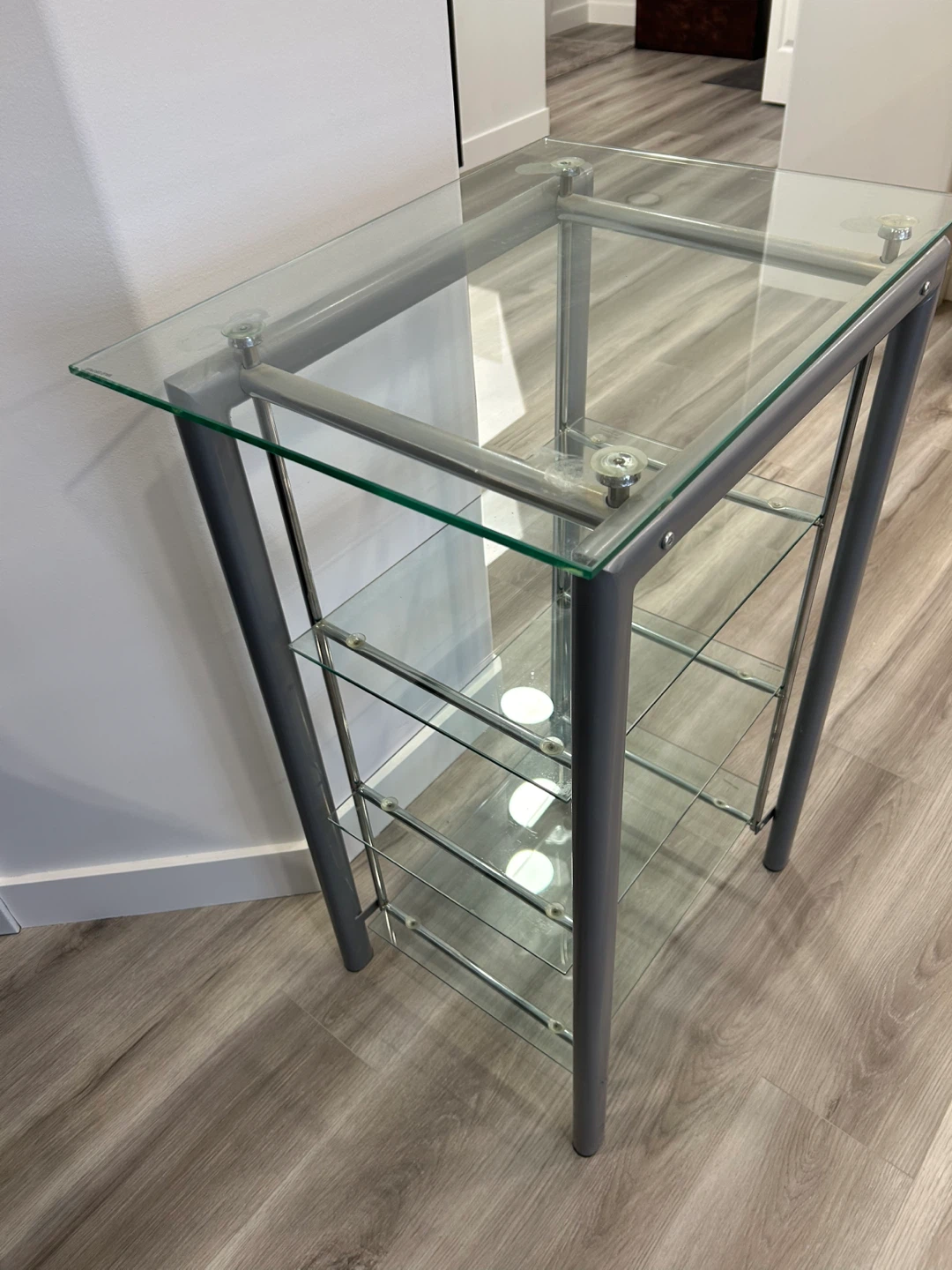 Glass Shelf End Table