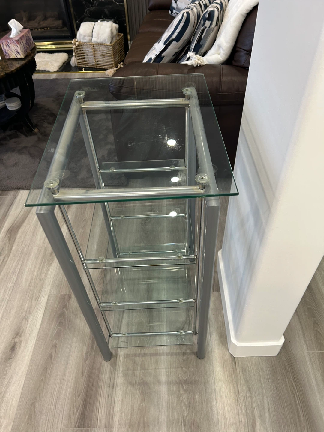 Glass Shelf End Table - photo 2