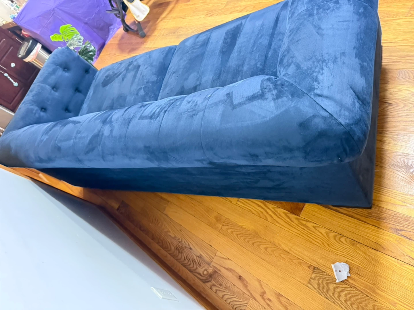 Blue Velvet Chesterfield Style Sofa - photo 5