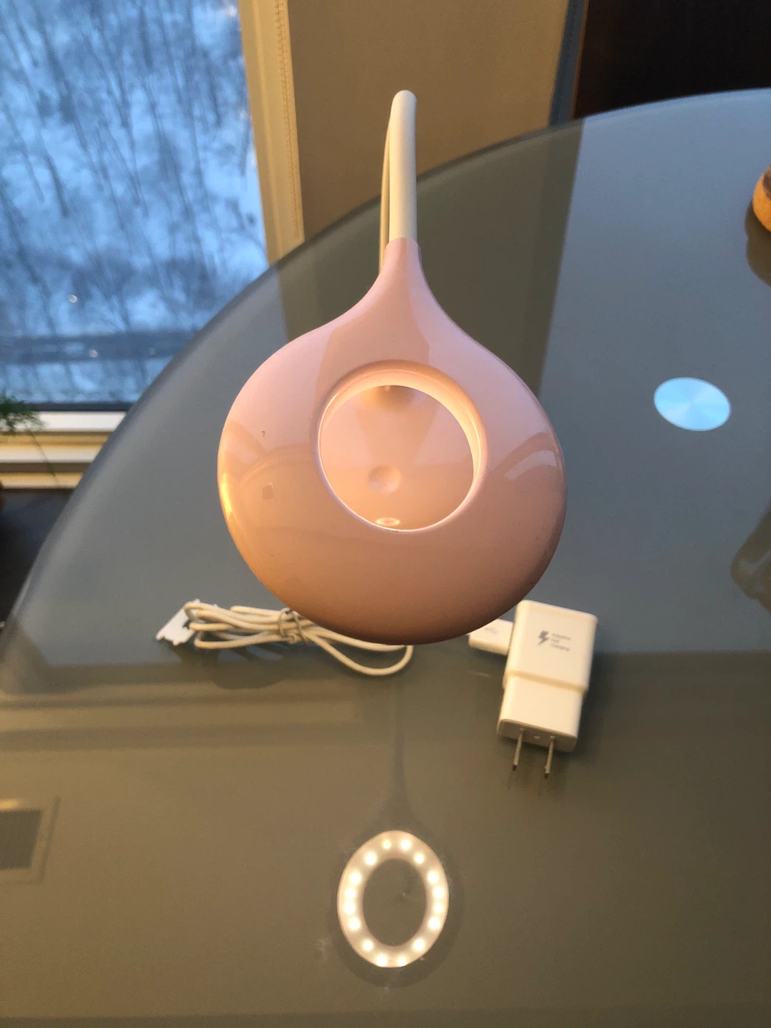 Pink LED Desk Lamp Cordless (comes with a charger) - photo 2