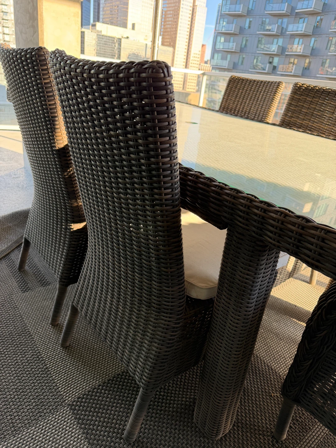 Wicker Patio Dining Set - Table with 6 Chairs - photo 3