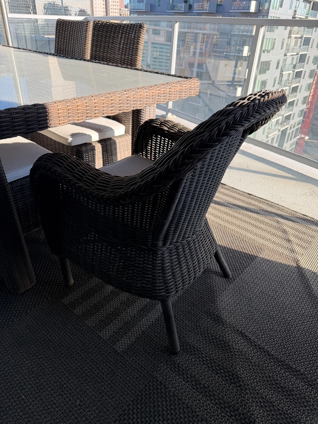 Wicker Patio Dining Set - Table with 6 Chairs - photo 2