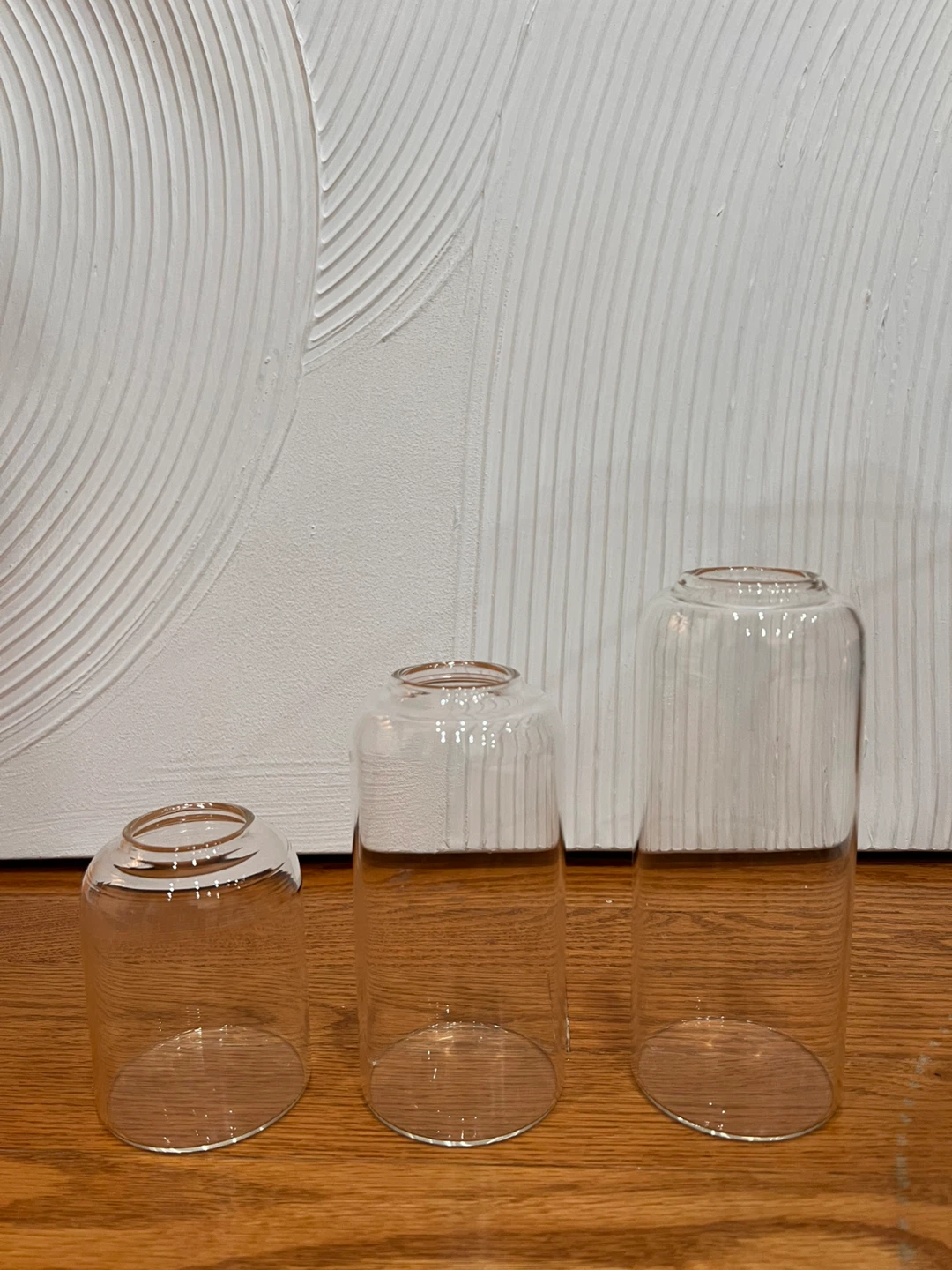 3 Glass Cylinder Vases
