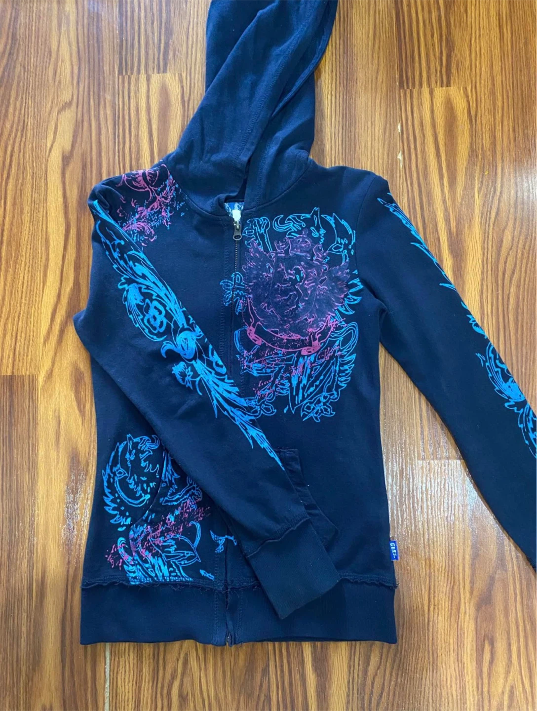 Girls Blue zip-up Hoodie- size xs