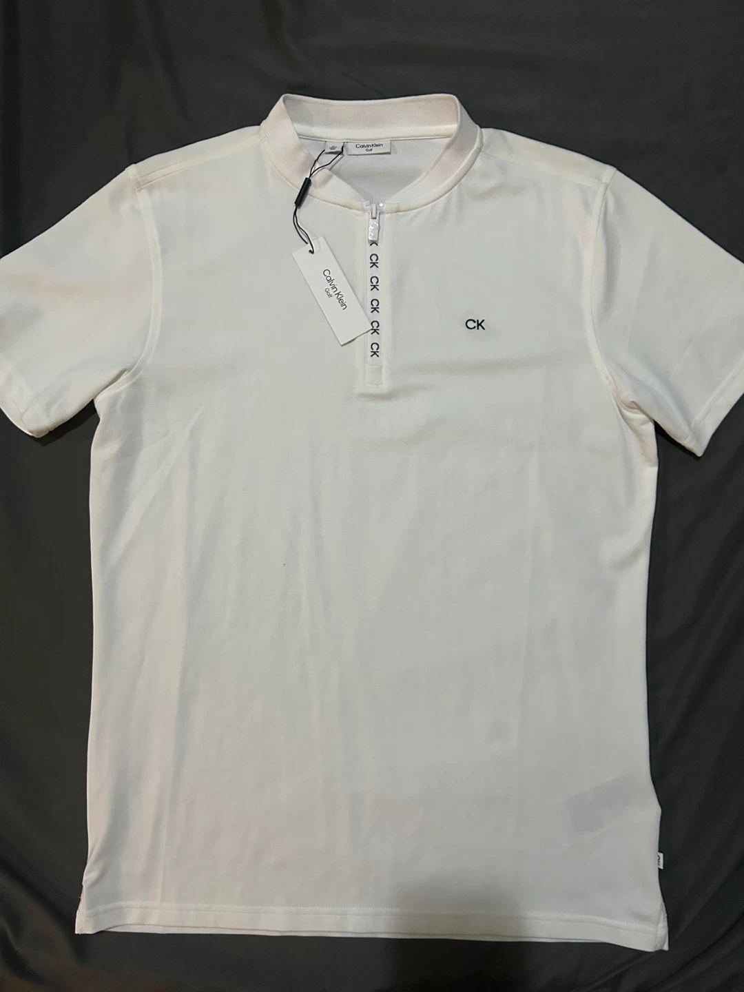 🏆 NEW Calvin Klein Golf White Polo Shirt - Size M