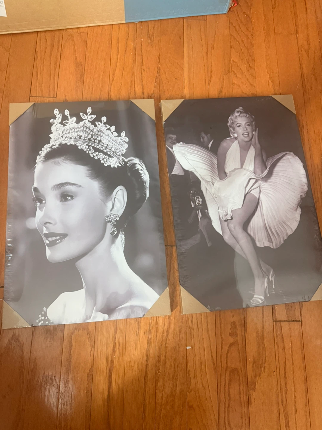 2pc Black & White Canvas Wall Art (Audrey + Marilyn) - photo 3