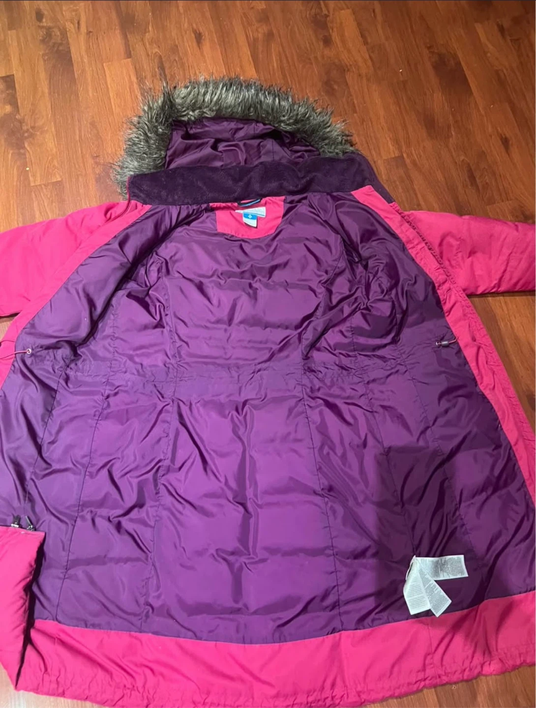 Columbia Pink Winter Coat with Fur Hood - photo 2