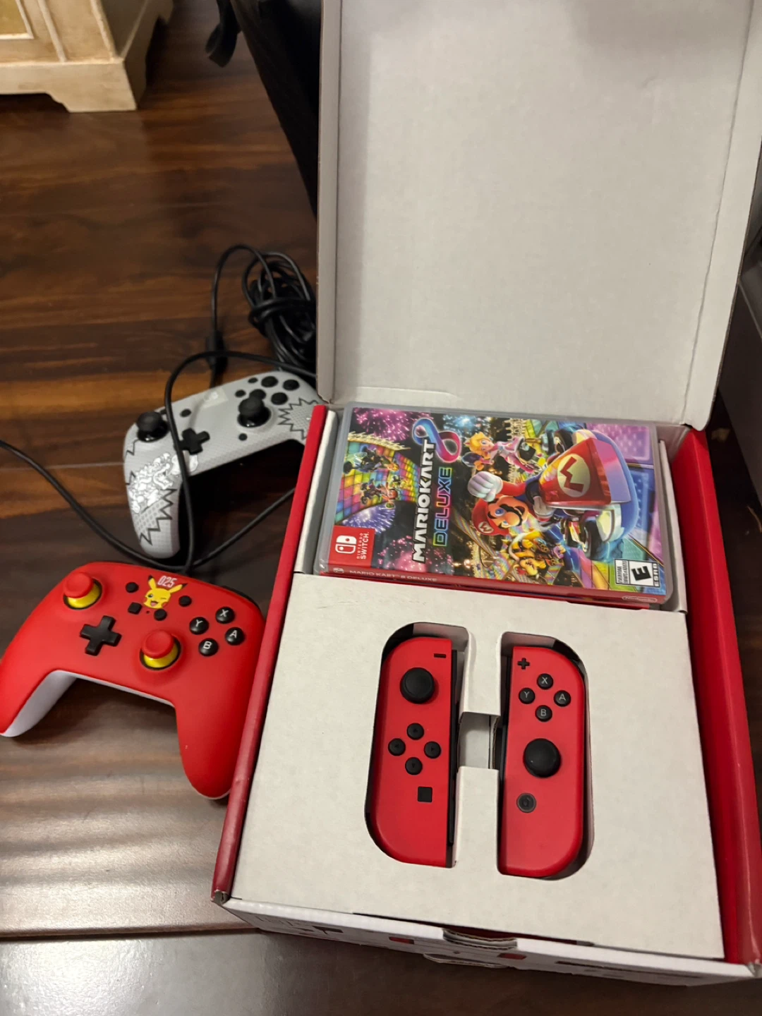 Nintendo Switch OLED Model (Red) w/ Games & Controllers - photo 2