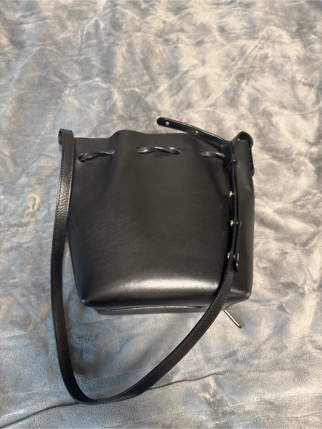 Mansur Gavriel Black Leather Bucket Bag - photo 4