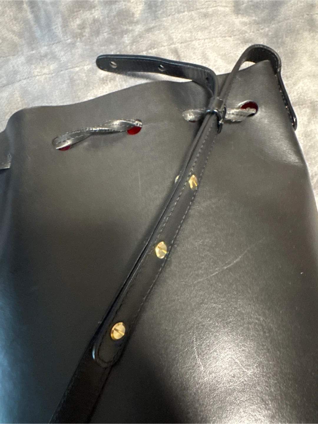 Mansur Gavriel Black Leather Bucket Bag - photo 3