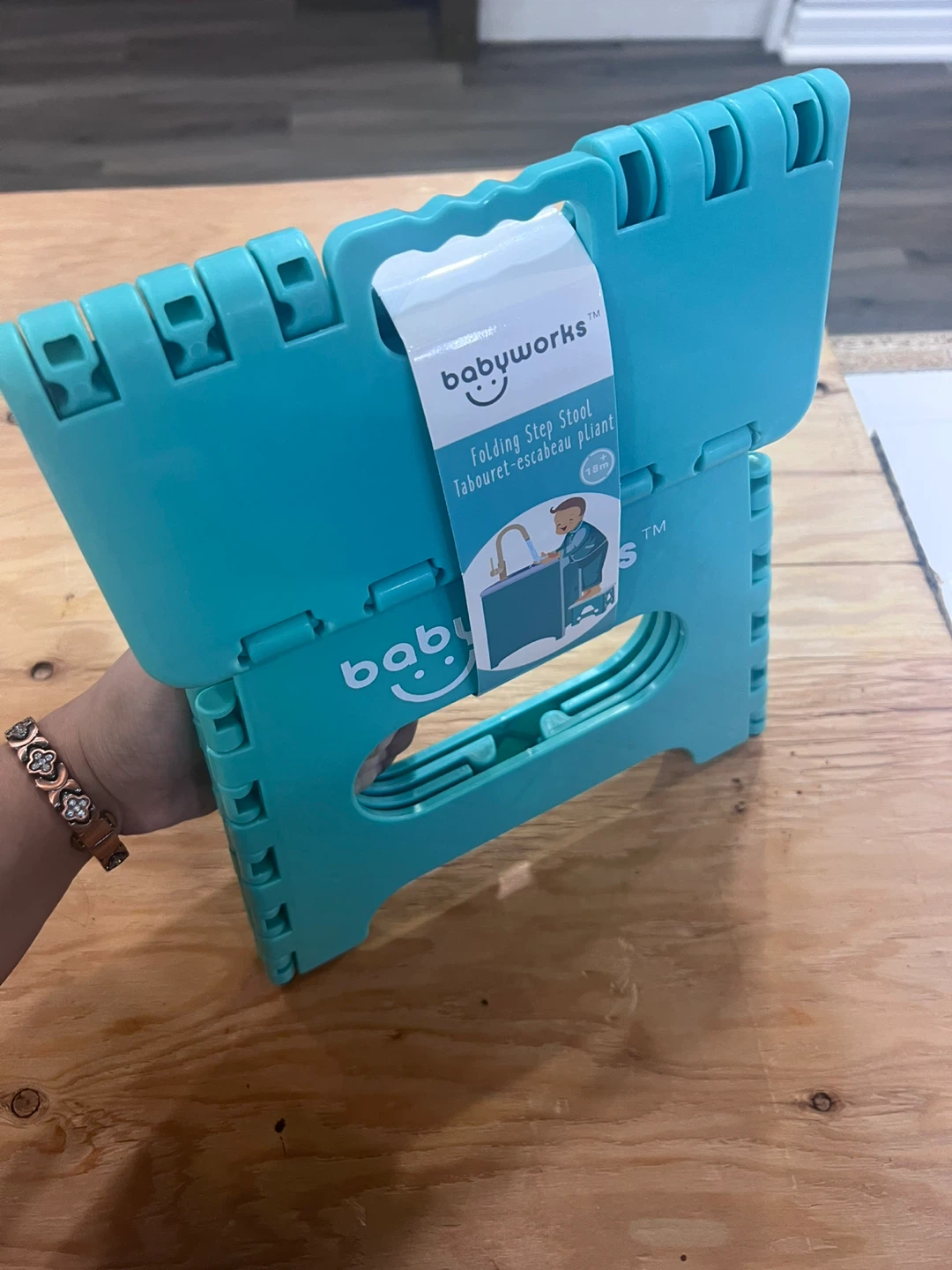 Babyworks Folding Step Stool - Turquoise - photo 5