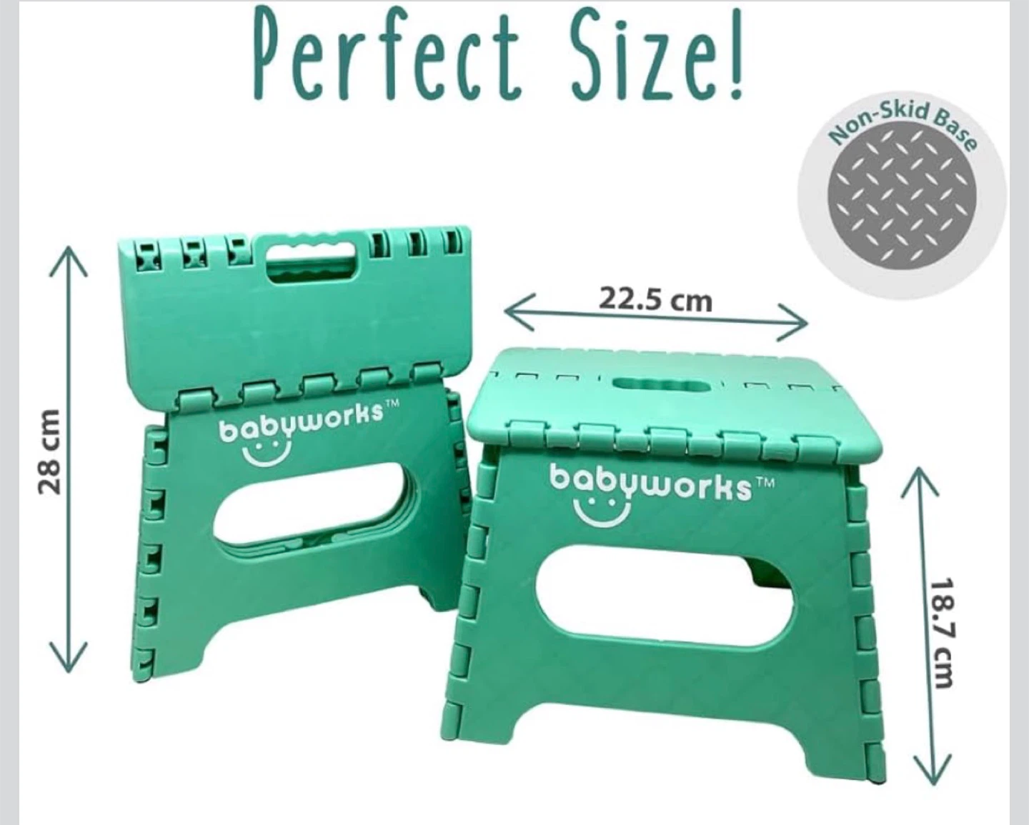 Babyworks Folding Step Stool - Turquoise - photo 4