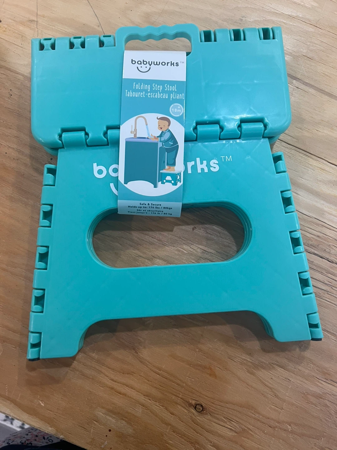 Babyworks Folding Step Stool - Turquoise