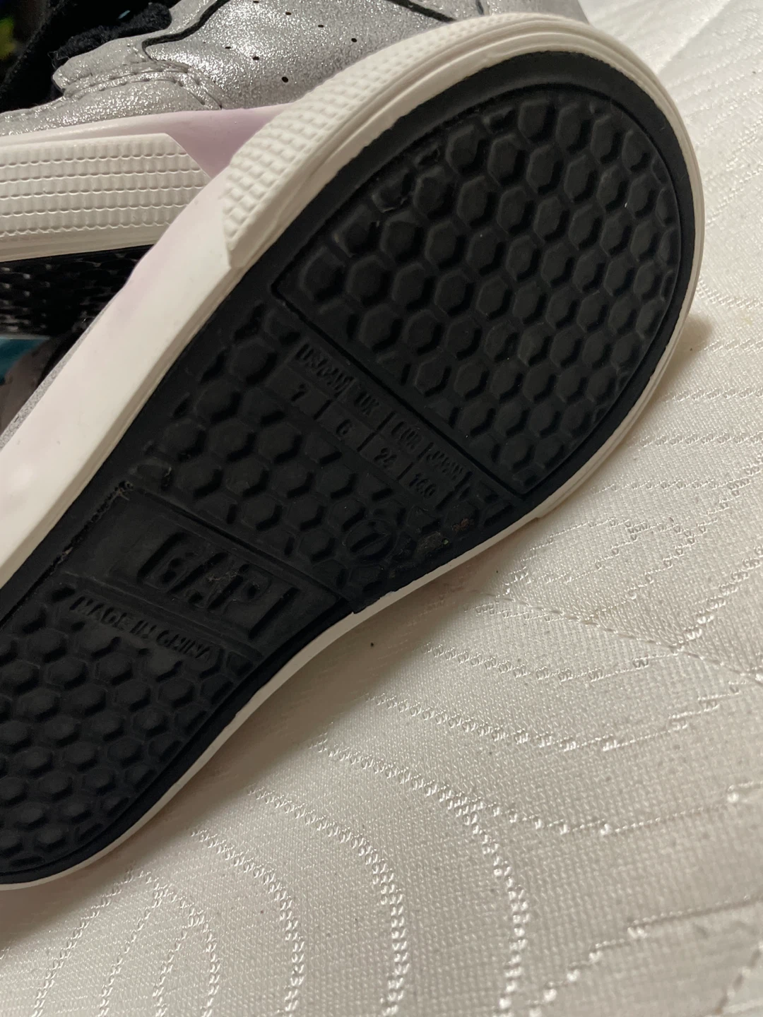 GAP Kids Silver High Top Sneakers - Size 7 - photo 4