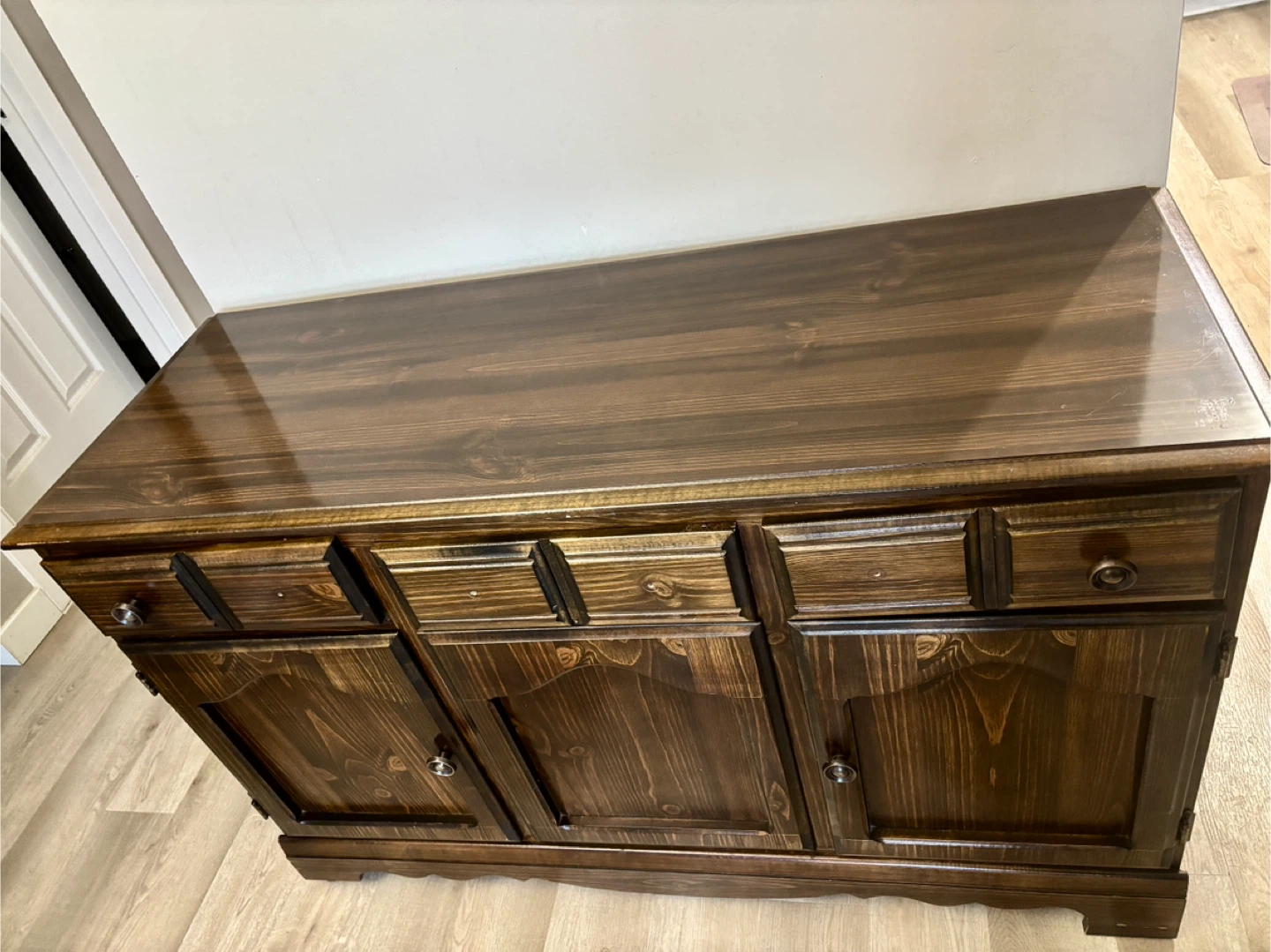 Dark Brown Wood Sideboard Cabinet - photo 2