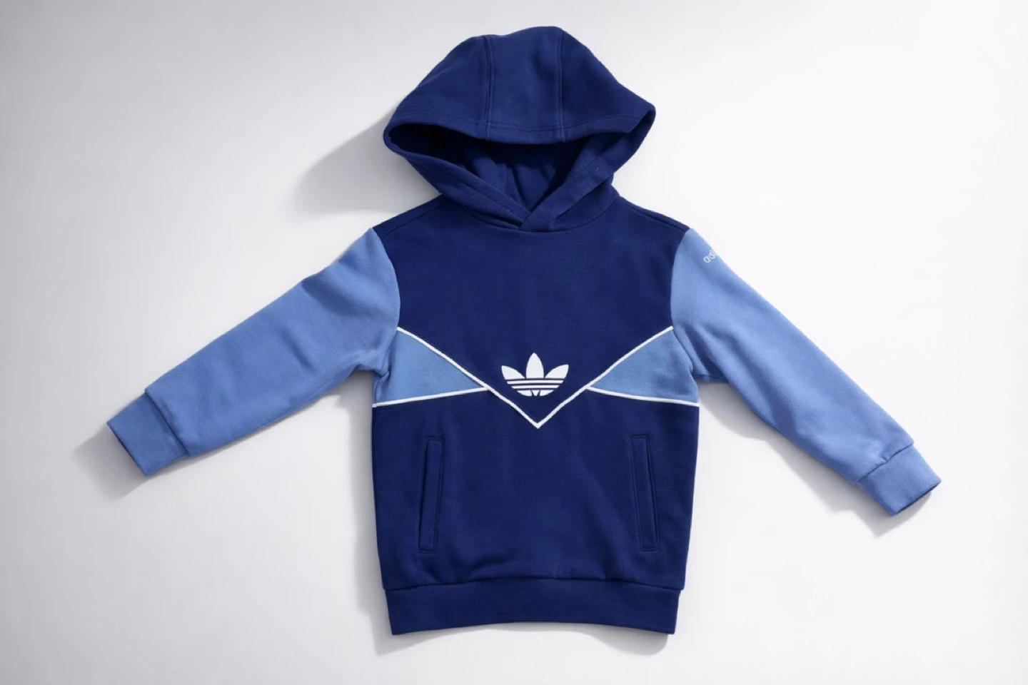 Kids Retro Adidas Adicolor Blue Hoodie