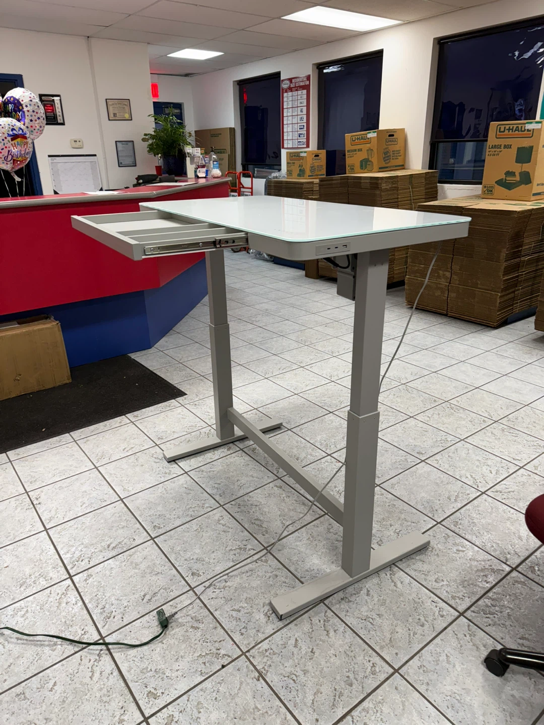 Adjustable Height Standing Desk - White - photo 3