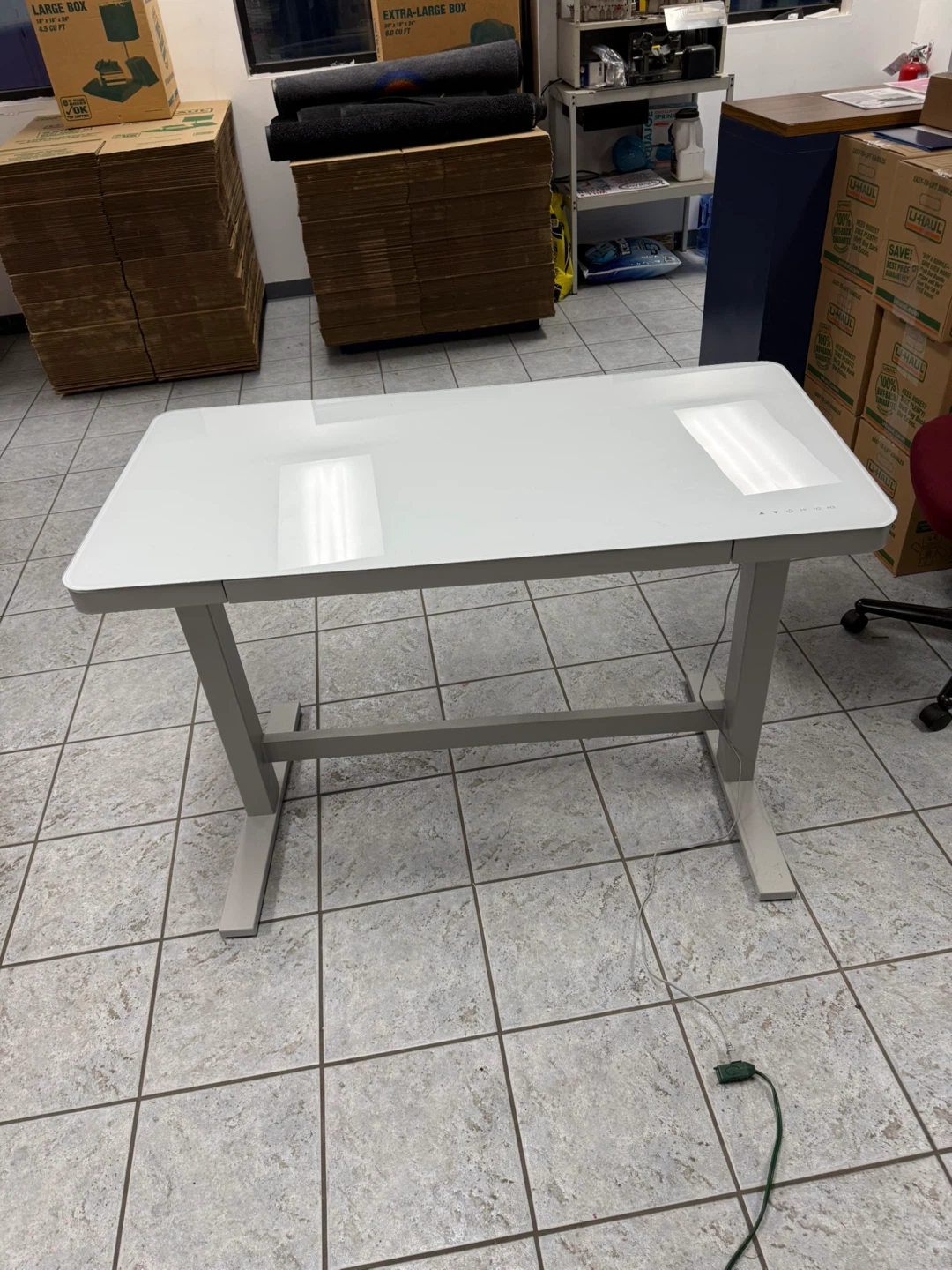 Adjustable Height Standing Desk - White