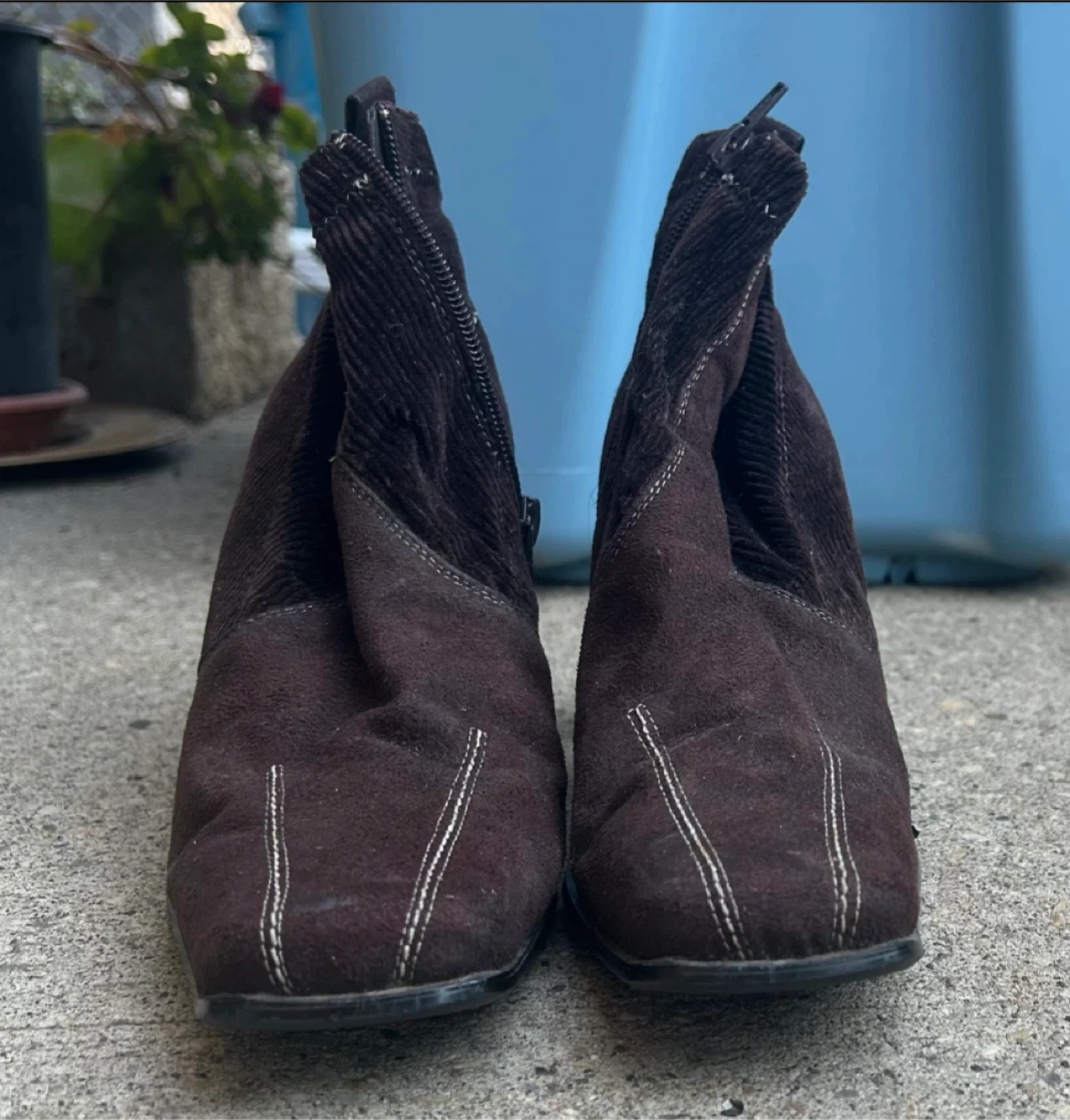 Brown Suede Ankle Boots