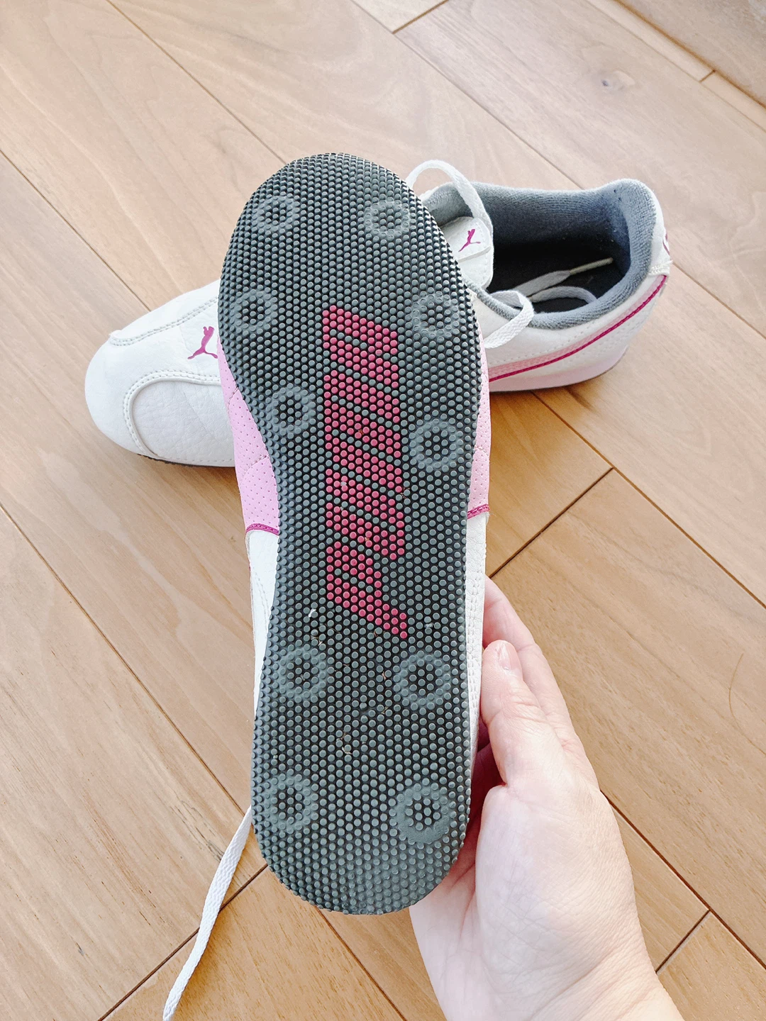 Puma White & Pink leather Sneakers - US 5.5 - photo 3