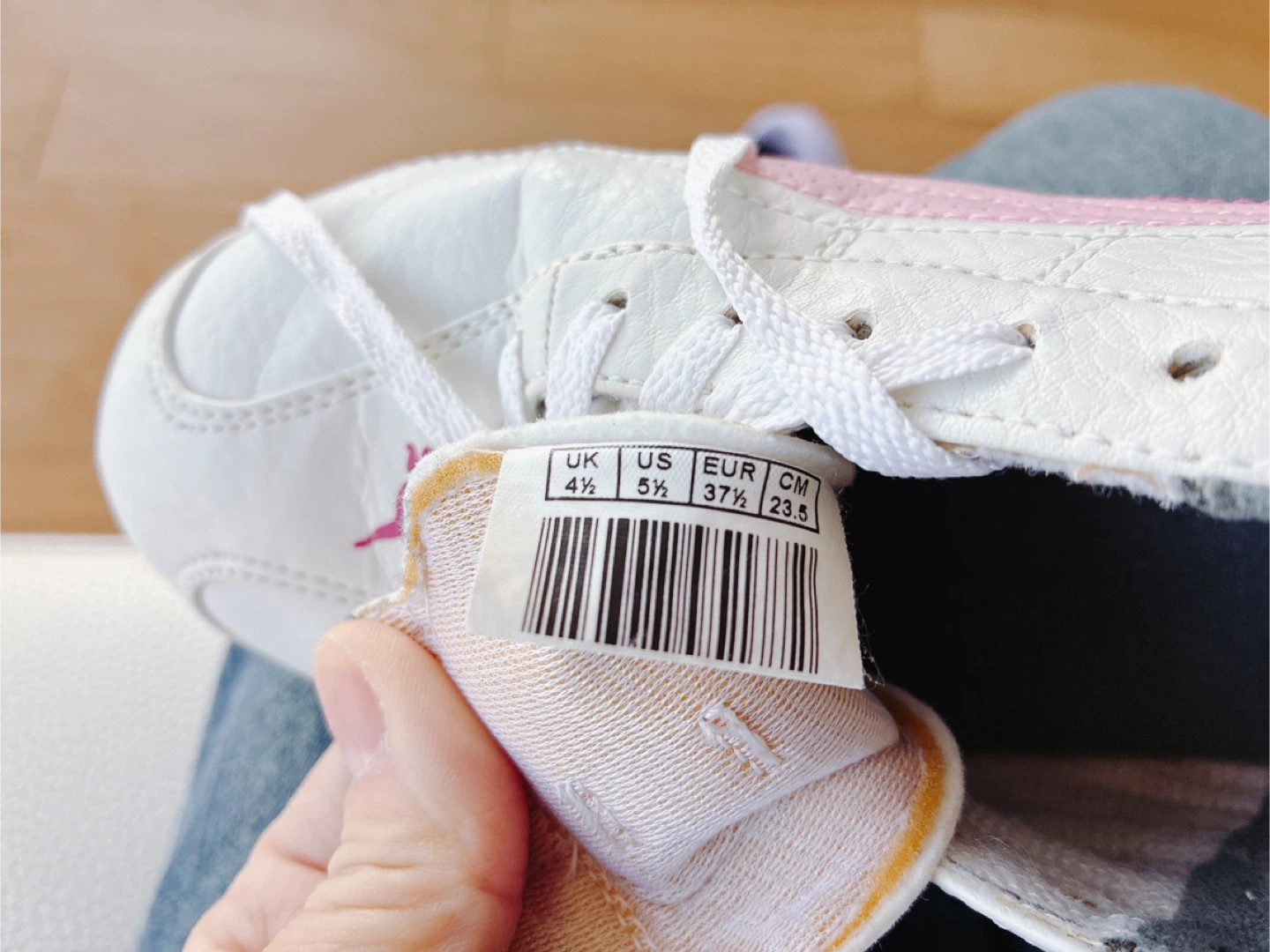 Puma White & Pink leather Sneakers - US 5.5 - photo 4