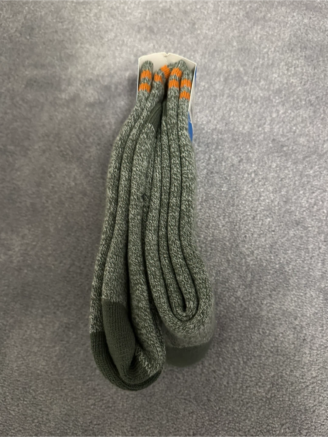 Columbia Grey/Orange Men's Fleece Socks, Size 6-12 (2 Pairs) - photo 3