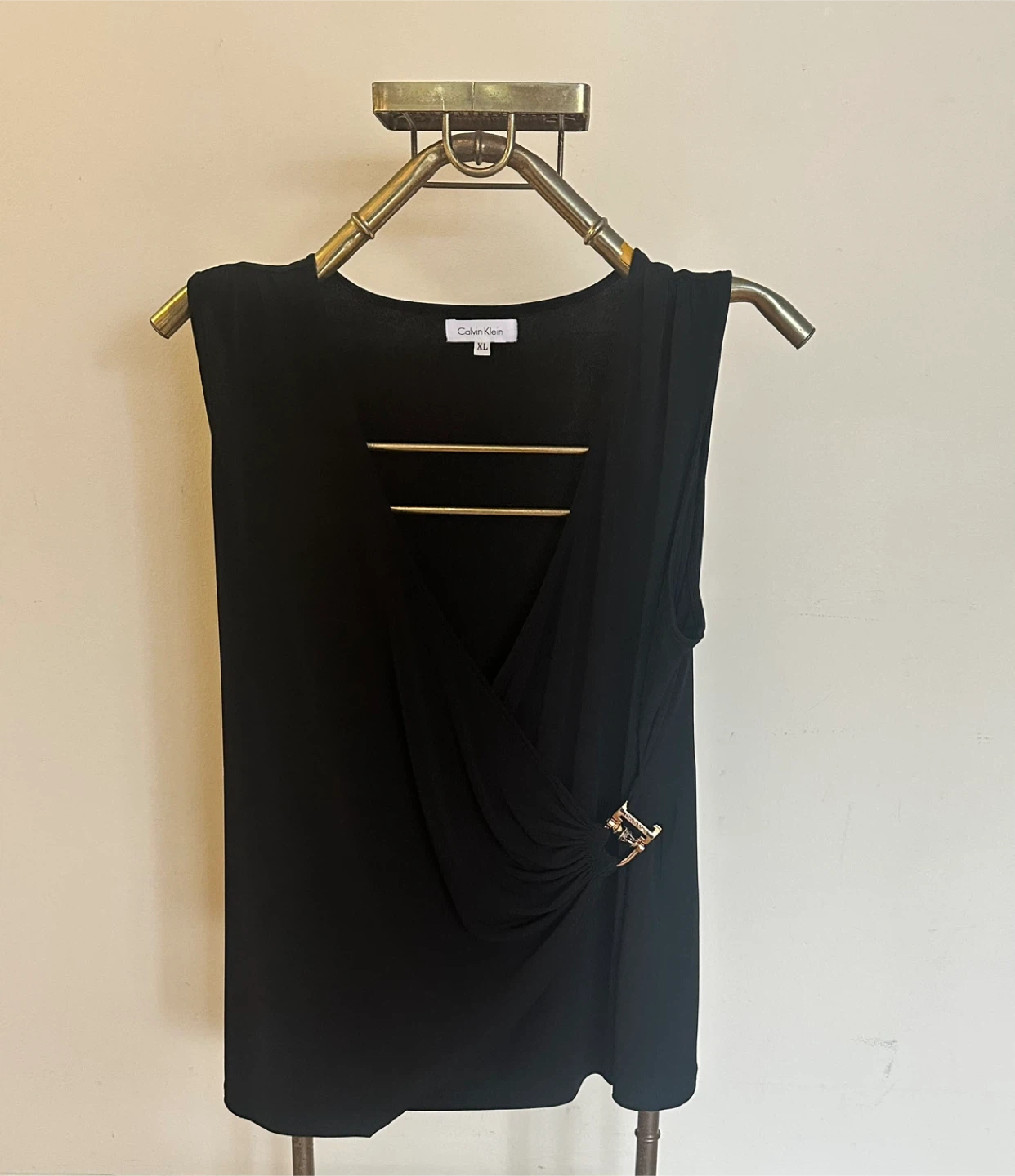 Calvin Klein Black Sleeveless Top - Size XL
