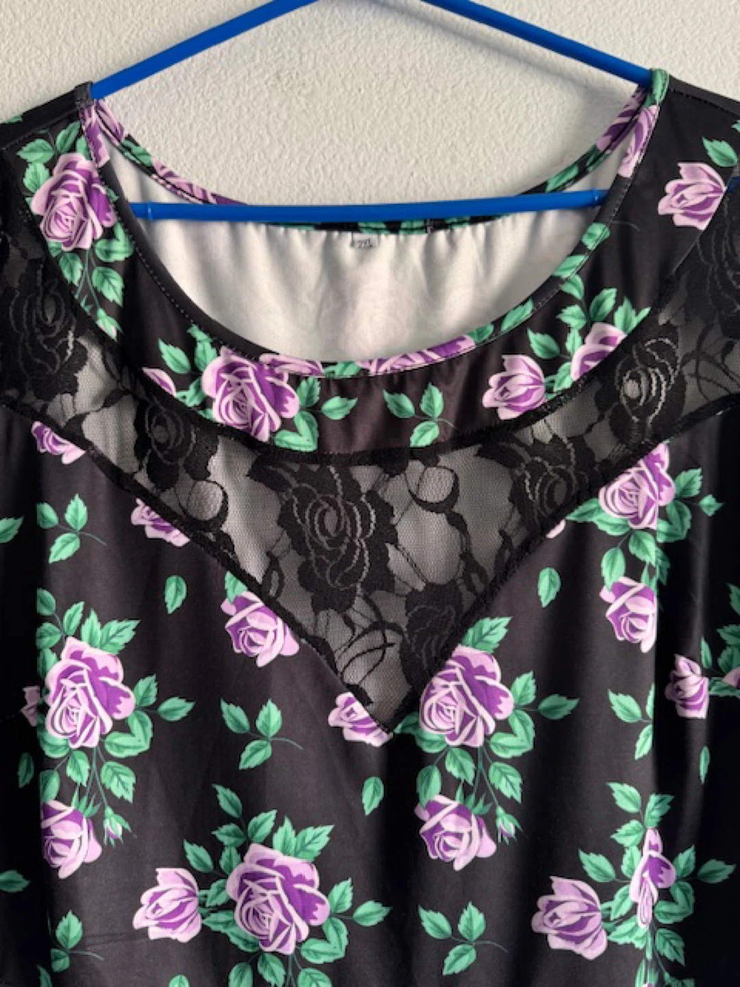 Black Floral Lace Top & Pants Set - Size 2XL - photo 3