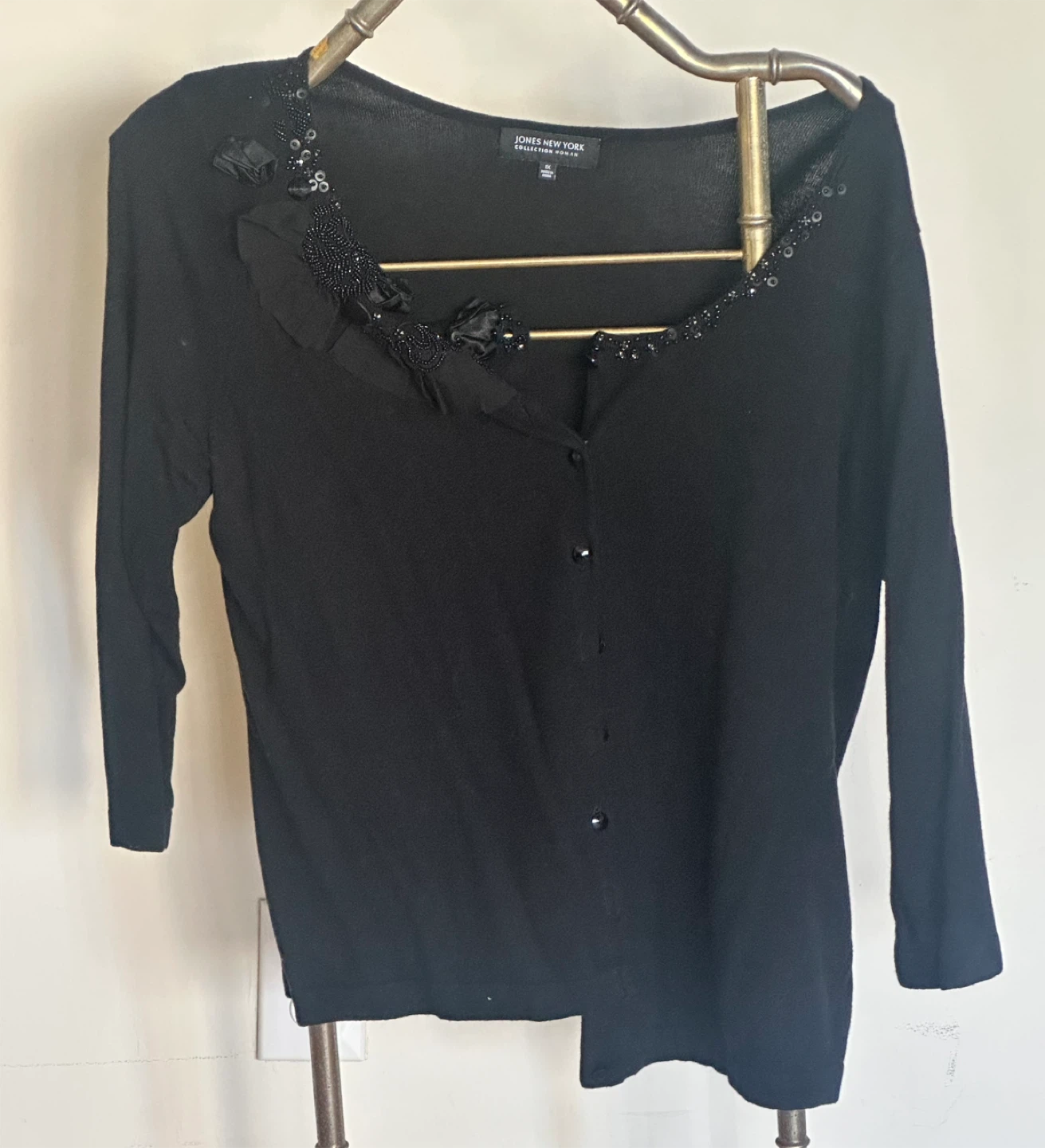 Jones New York Collection Woman Black Cardigan