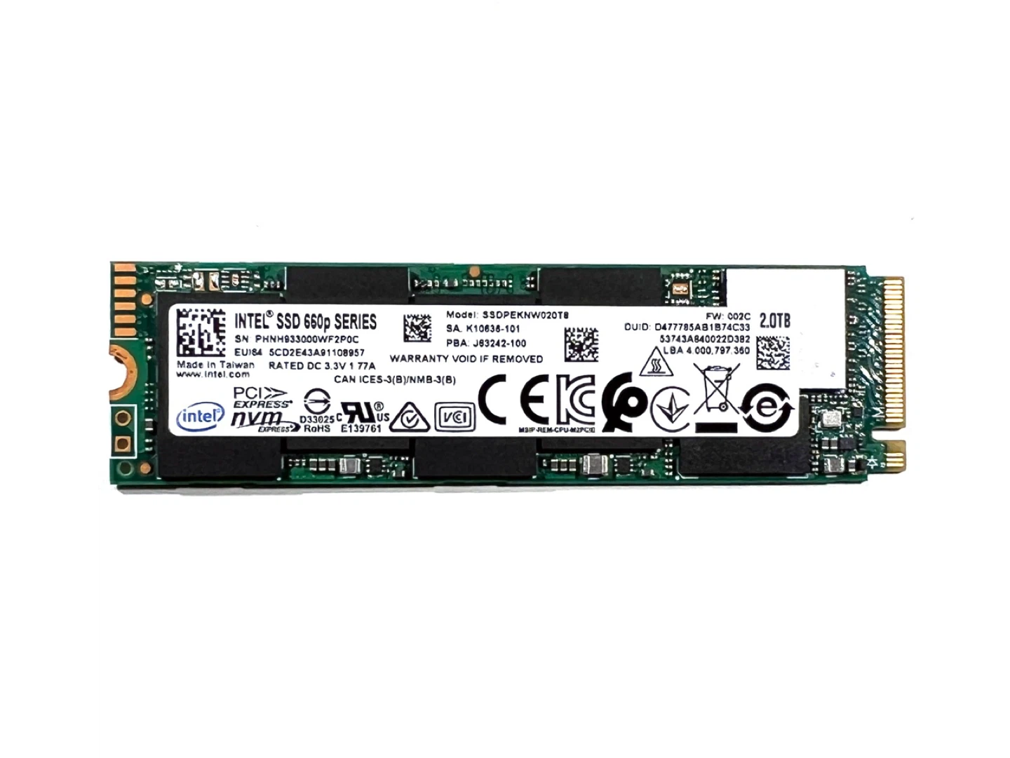 Intel 660p M.2 2280 2TB NVMe PCIe Internal SSD SSDPEKNW020T8X1 - photo 2