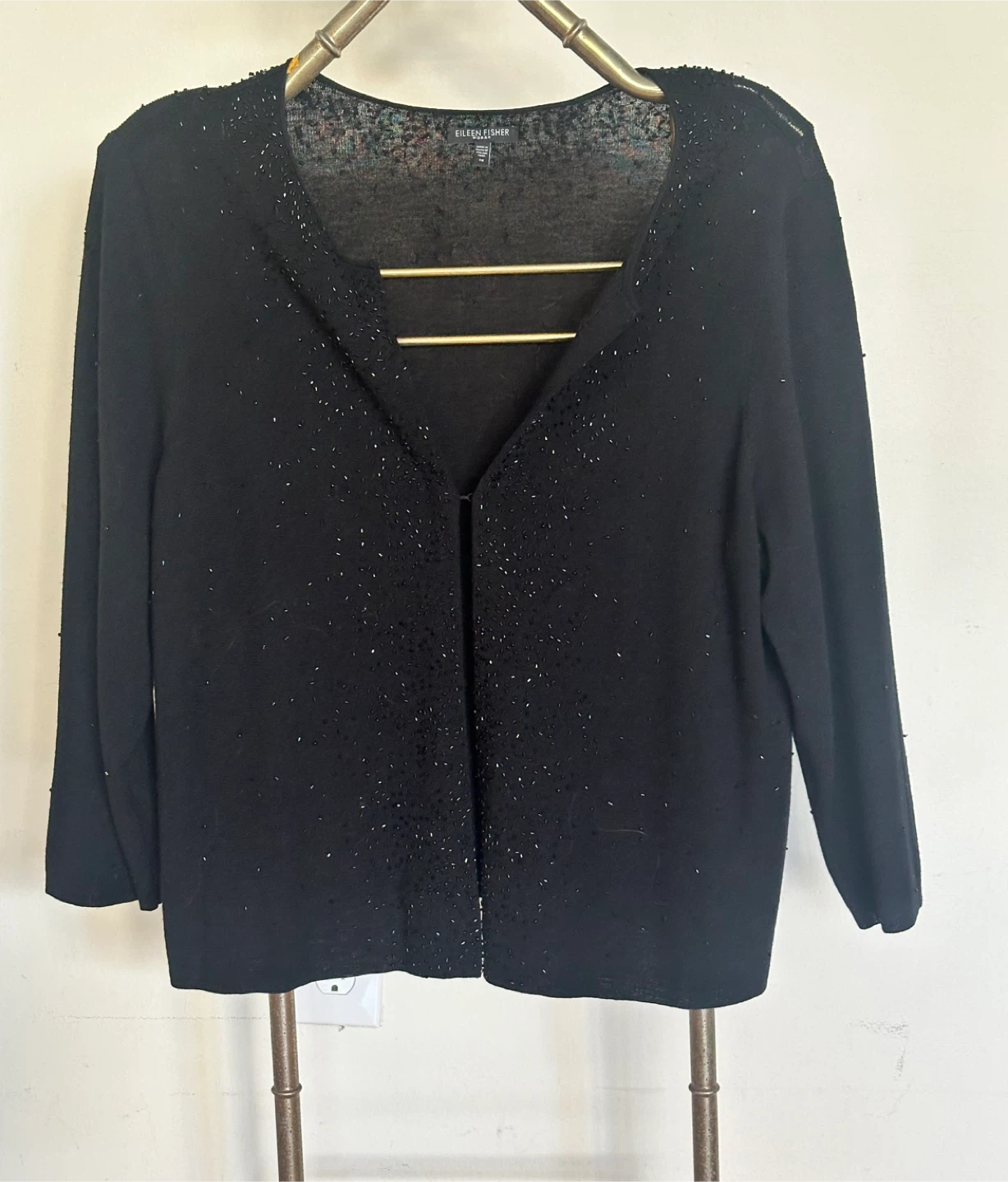 Eileen Fisher Black Cardigan, Size M