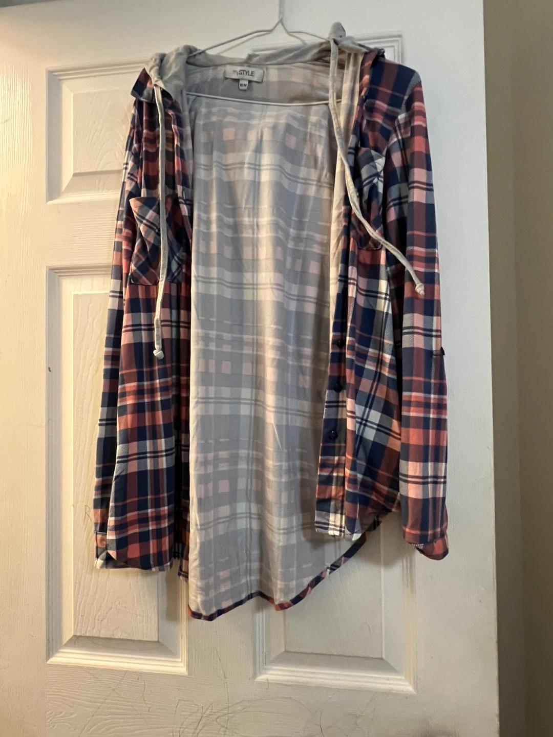 mySTYLE Plaid Hooded Shirt - Size M - photo 3