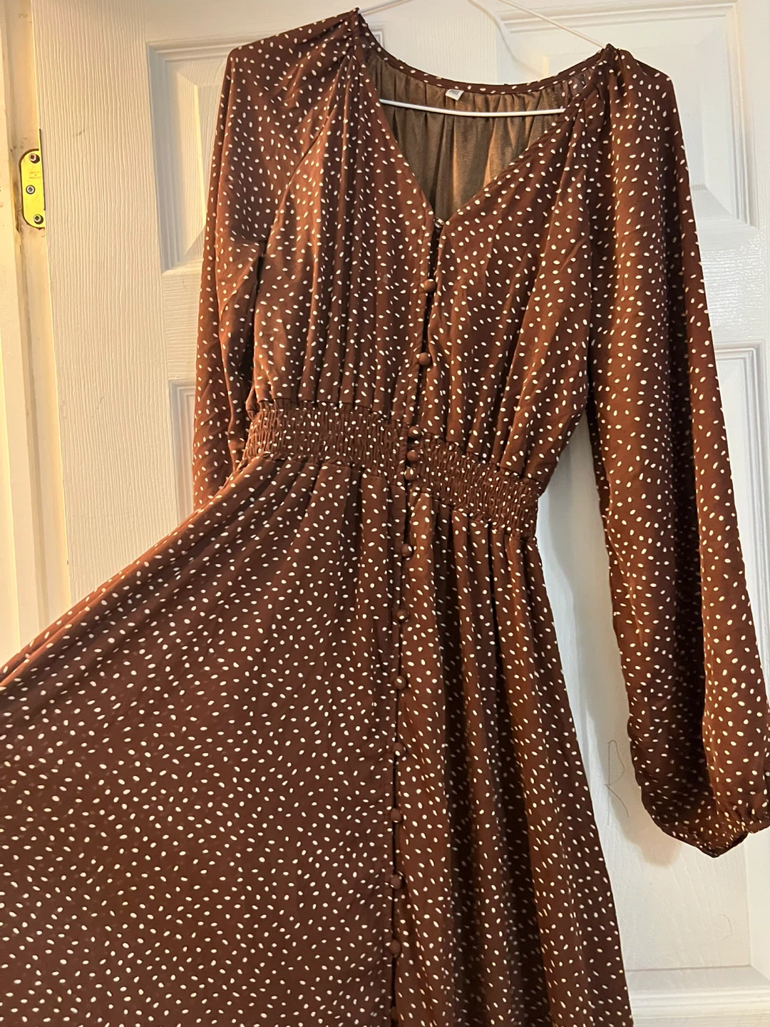 Brown Polka Dot Maxi Dress - photo 2