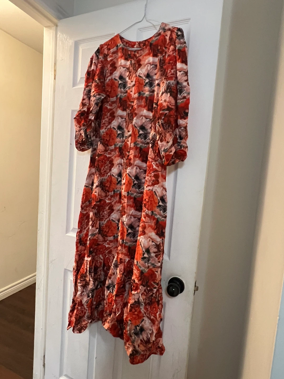 Floral Maxi Dress - Red & White - photo 3