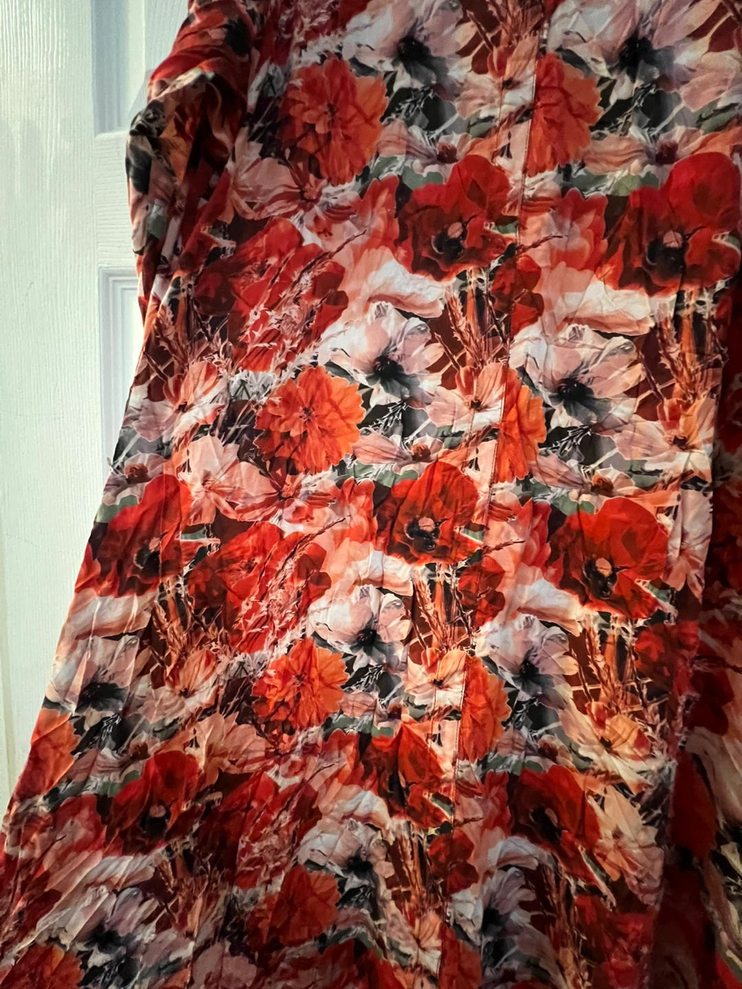 Floral Maxi Dress - Red & White - photo 2
