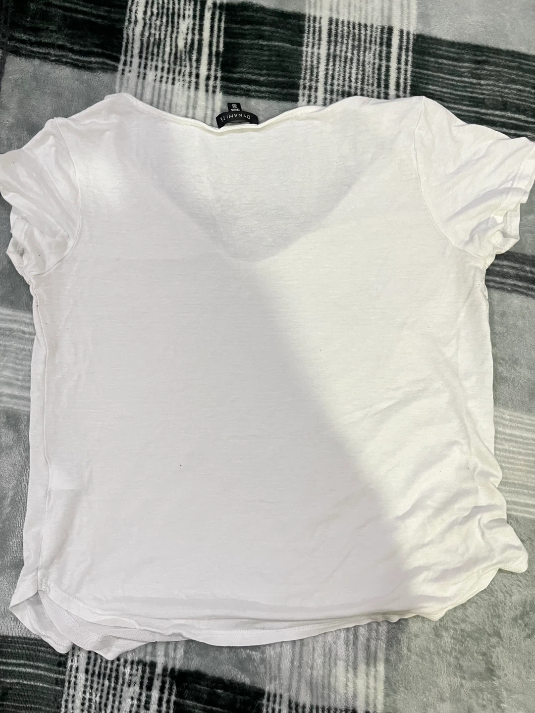 Dynamite White V-Neck T-Shirt - photo 2
