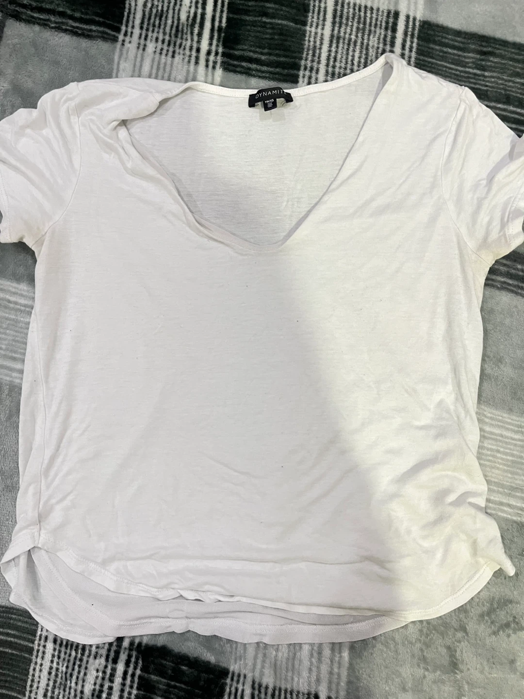 Dynamite White V-Neck T-Shirt