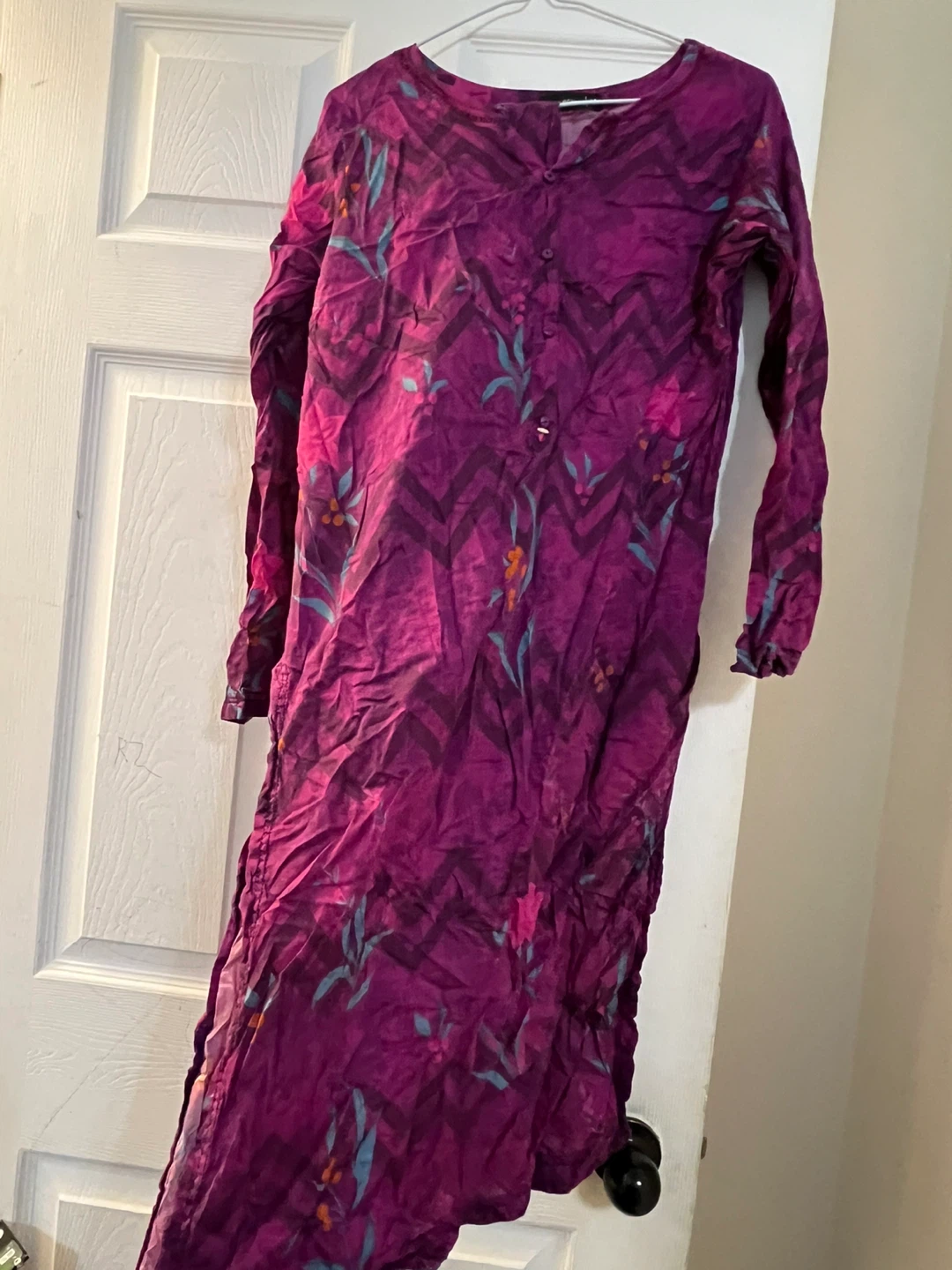 Sadabahar Purple Floral Dress - Size M - photo 2