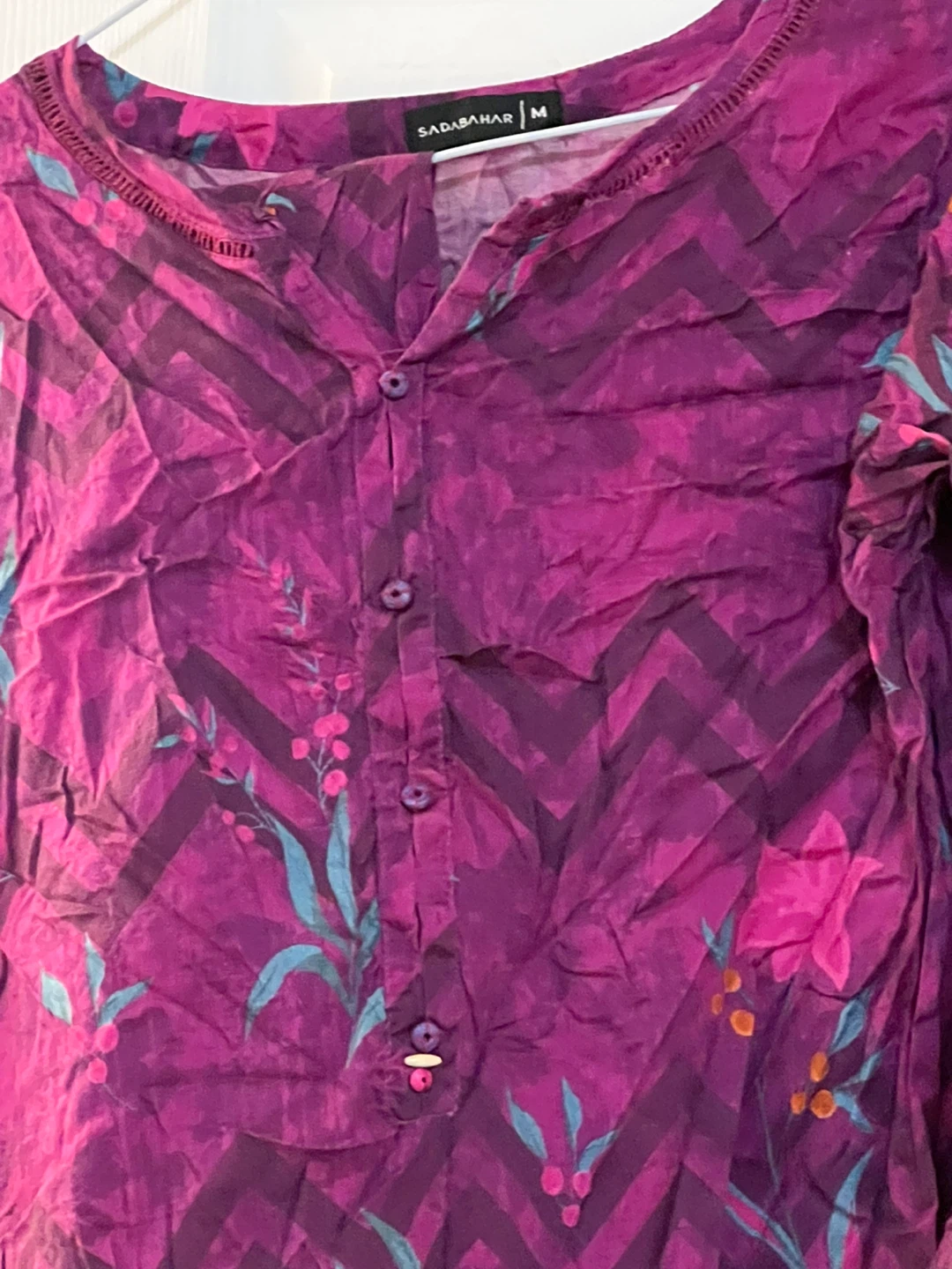 Sadabahar Purple Floral Dress - Size M - photo 3
