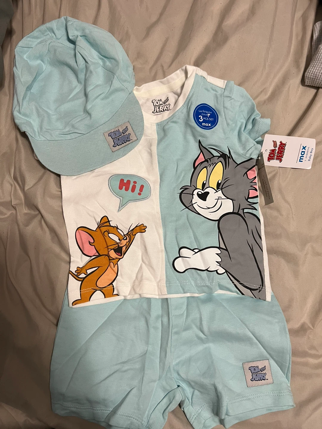 Tom & Jerry 3-Piece Baby Set - New